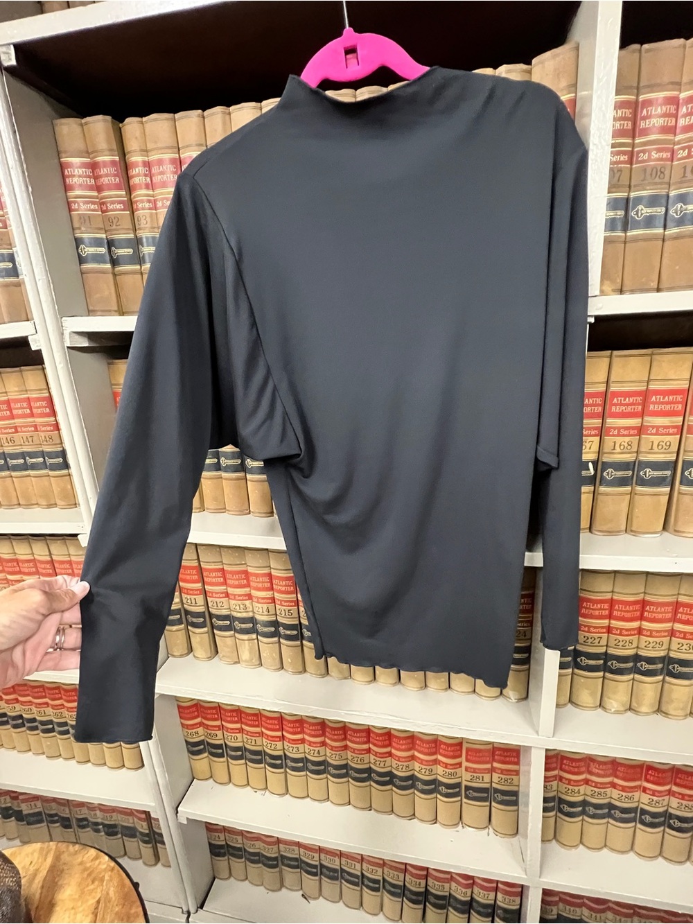 Zara Men's Black Long-Sleeve Mock Neck Top